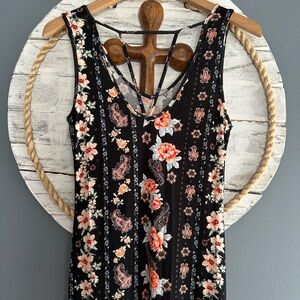 Pink Republic Black and Pink Maxi Dress